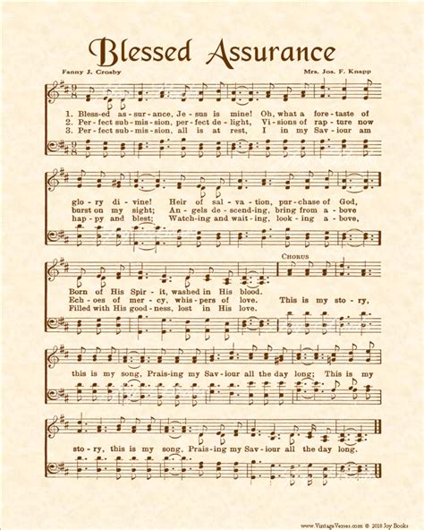 Hymn: Blessed assurance .